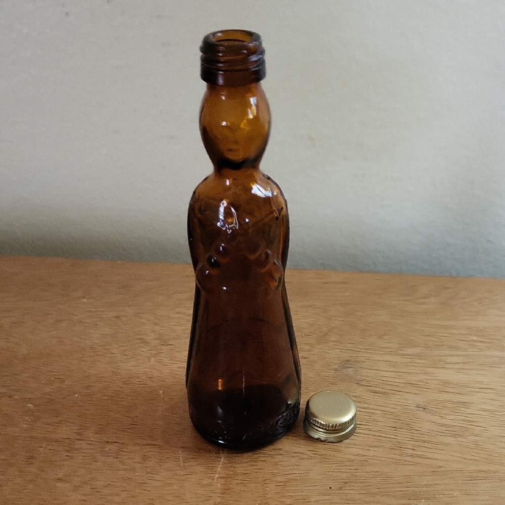 Mrs Butterworth mini syrup Amber Glass Bottle with Metal Cap - Vintage - Picture 5 of 12